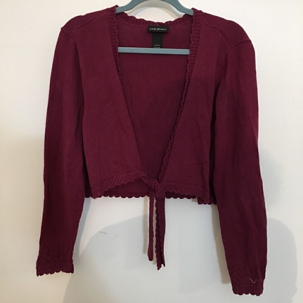 Buy 1 get 1 FREELane Bryant Tie front Cardigan Top - Picture 7 of 8